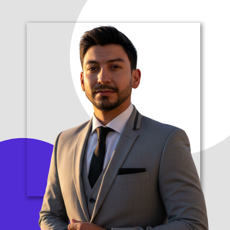 Orange Blue and White Graphic Designer LinkedIn Profile Picture (3)